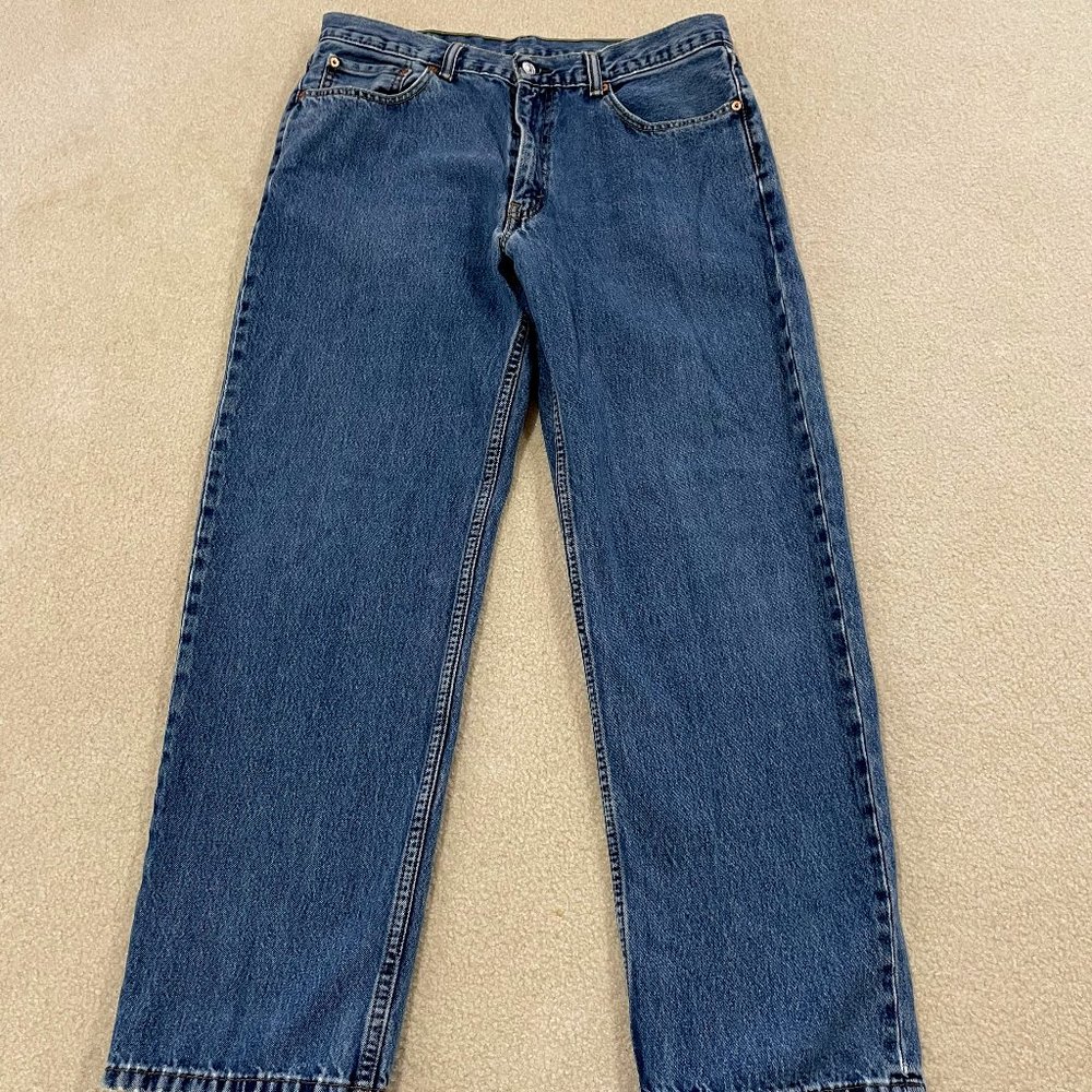 Levi's 550 Blue Denim 36x32 Straight Leg